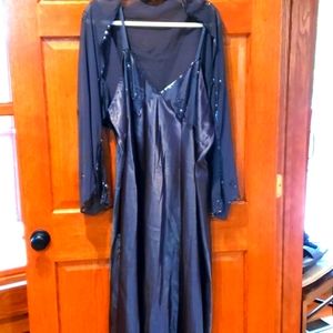 NWT Nightgown Lane Bryant 26/28 Slate grey beaded lingerie